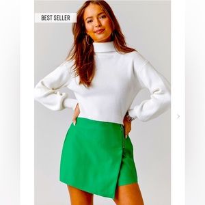 CASIE SIDE ZIP SKORT green M